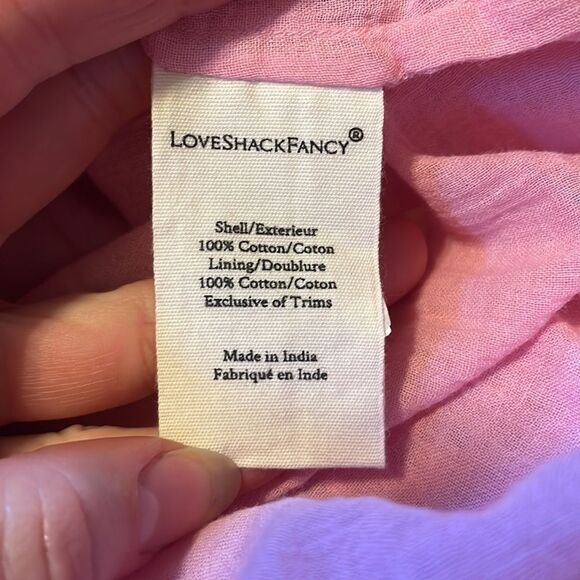 Love Shack Fancy Pasha Midi Dress Coral Blaze - Picture 6 of 6